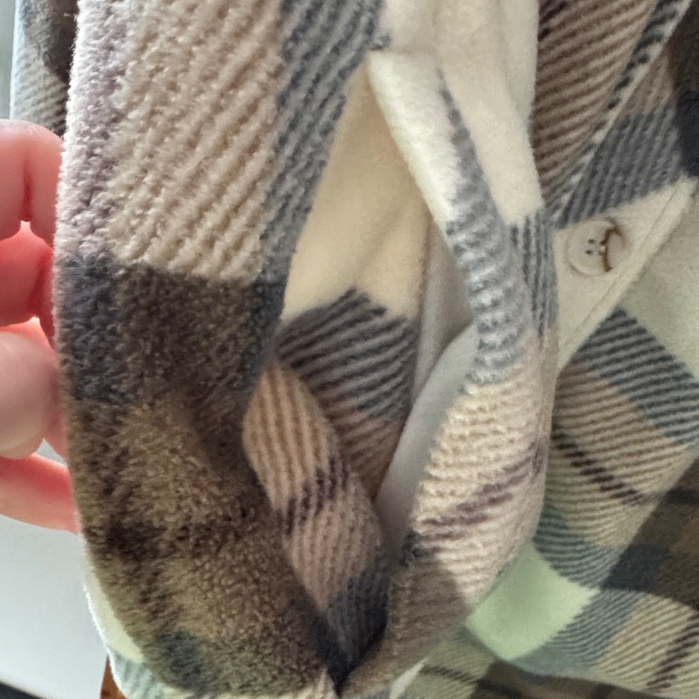 Thread & Supply Cream and Gray Plaid Jacket - Picture 4 of 6